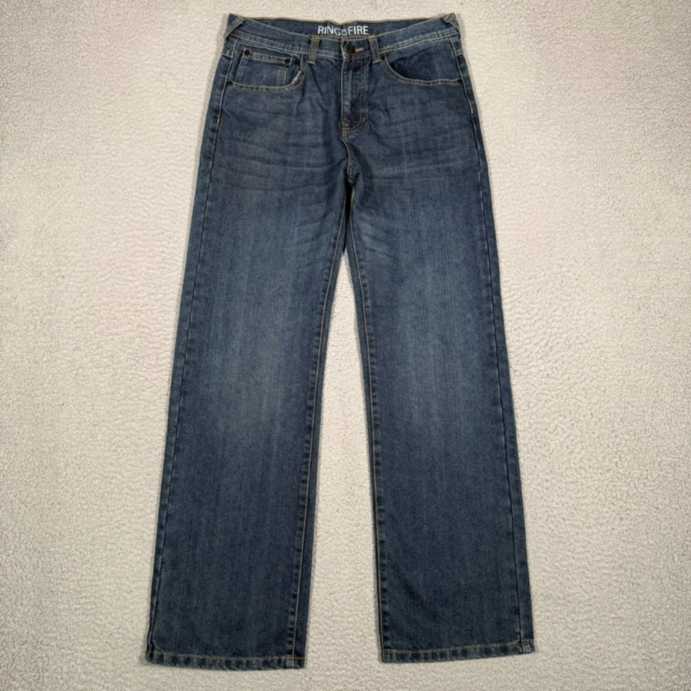 Ring of Fire Jeans Womens 16H 30x30 Straight Fit Denim Flap Pocket Casual Preppy